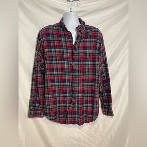 Brooks Brothers Red and Green Casual Button Down Shirt